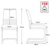 Chaise de salle à manger - MUVOE - Lot de 2 - Dossier en cuir PU et lin - Design moderne - Confort ergonomique