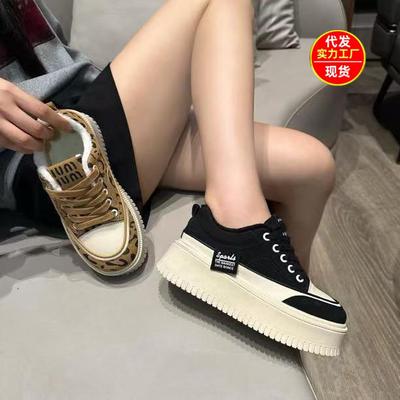 Женская весенняя новая обувь на толстой подошве, женская обувь универсальная и высокая, студенческая спортивная и повседневная обувь для женщин