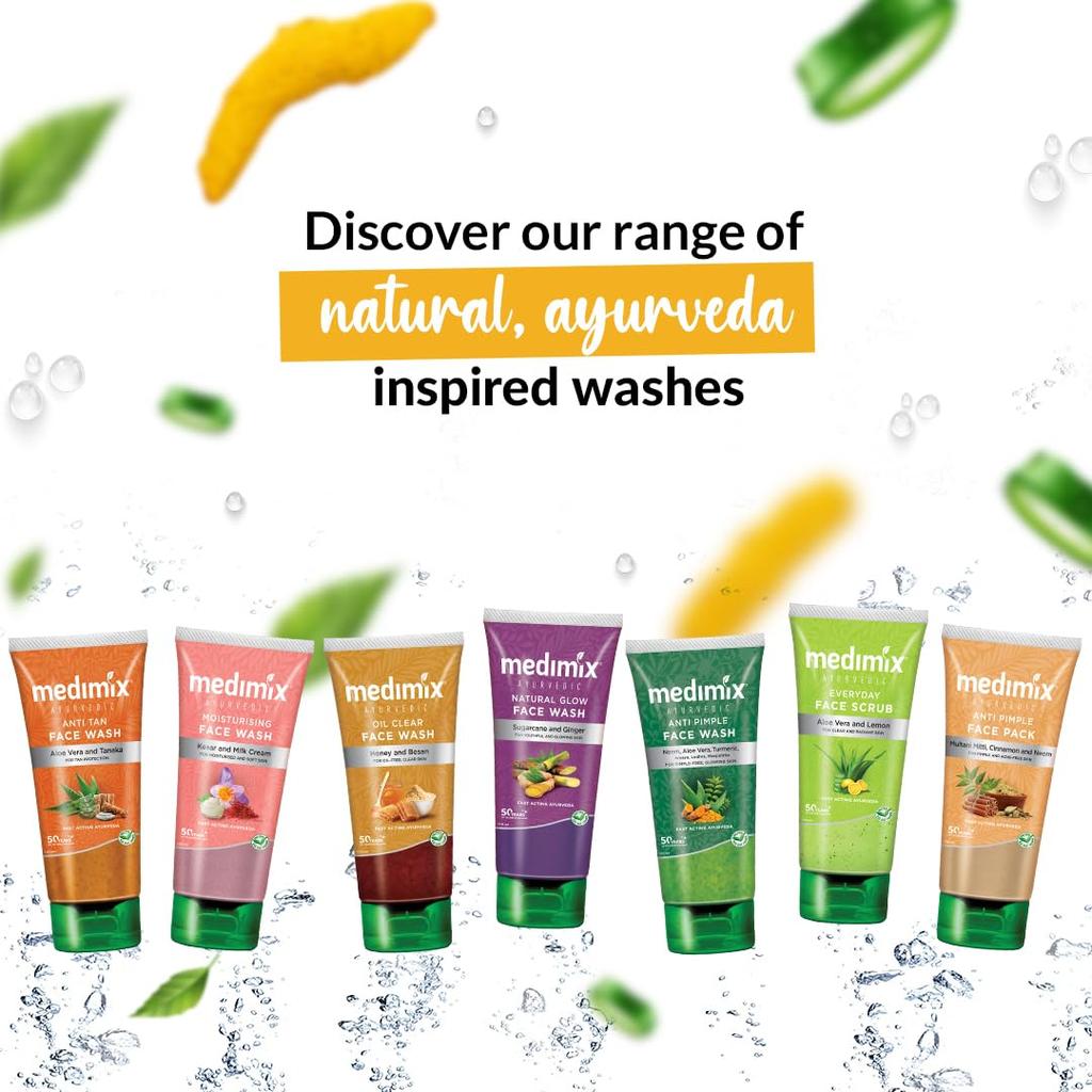 Medimix Аюрведическая пенка для умывания против загрязнений 100 мл | Осветляющая, увлажняющая, натуральный уход за кожей