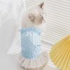 Breathable Lace Cat Skirt Exquisite Dog Princess Dress Simple Bow Print Dog Dress  Pet Supplies