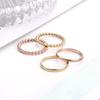 Japan and Korea Fashion Jewelry Small Beads Water Corrugated Titanium Steel Ring Doudou Ring Couple Glossy Ring 2mm Ring Personality