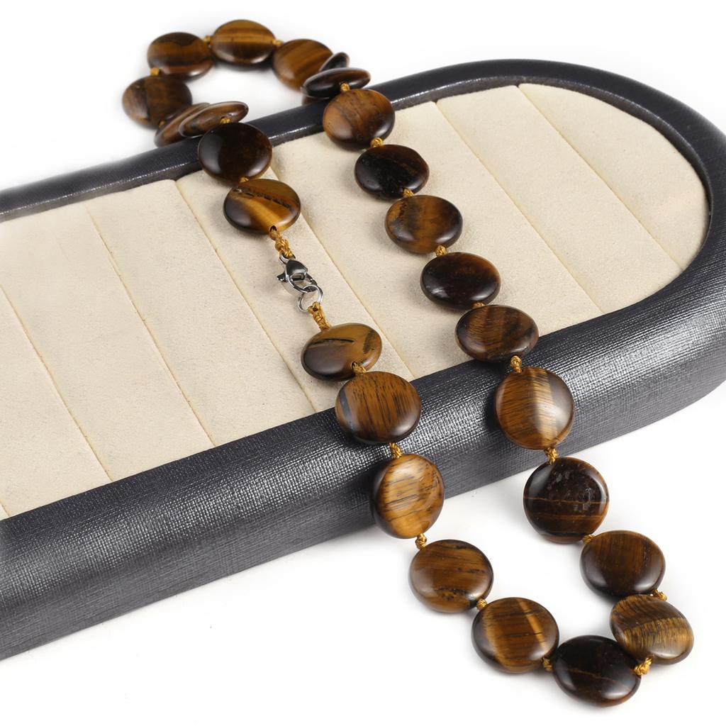 Женское ожерелье из натурального камня, ожерелье с тигровыми глазами, нерегулярные бусины, подвески для подарка на день рождения, длина 45 см