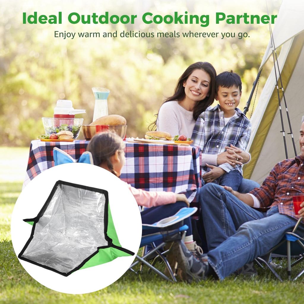 Portable Solar Oven, Foldable Outdoor Cooking Heater, Lightweight Reheating Solar Cooker, Ideal for Camping, Hiking, and Travel, Includes Storage Bag