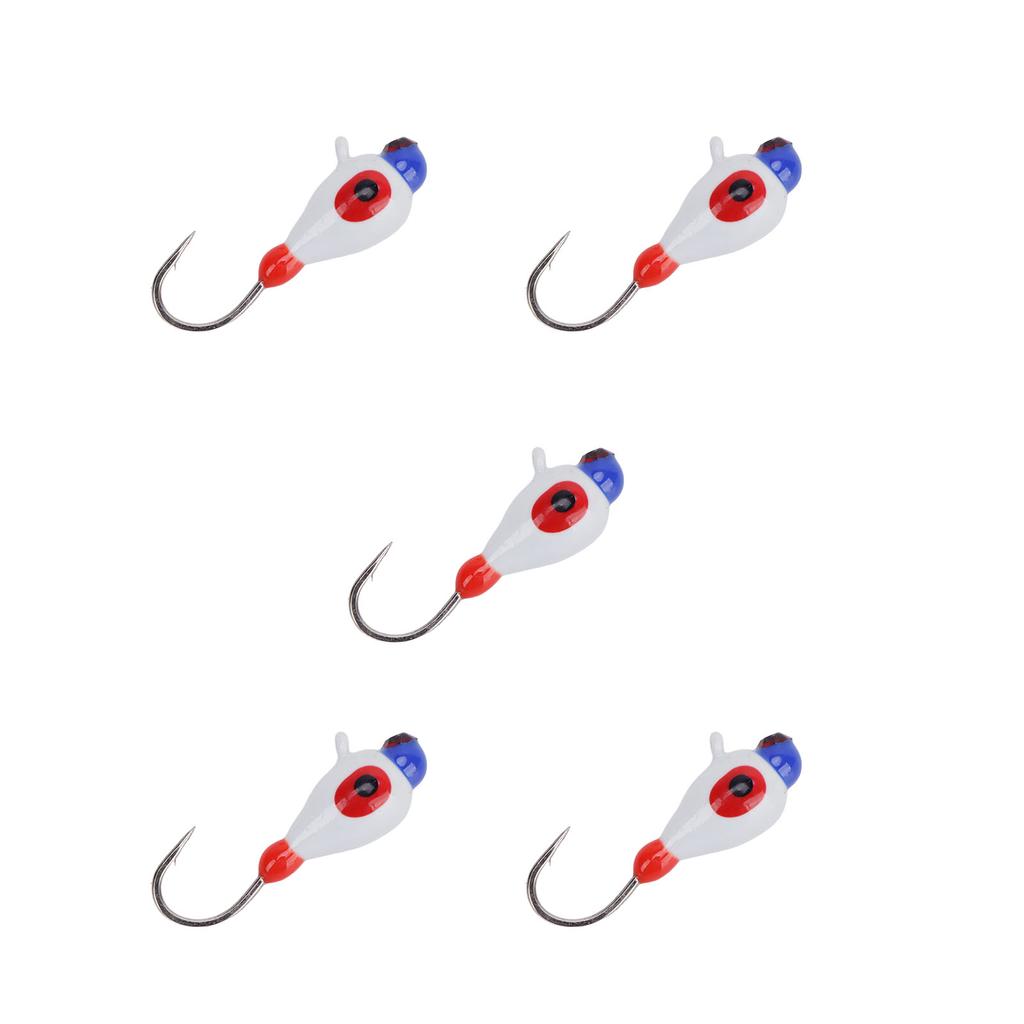 5 шт. Зимний набор мормышек для подледной рыбалки Крючки Приманки для окуня, судака, краппи Микро 5 мм Снаряжение для подледной рыбалки