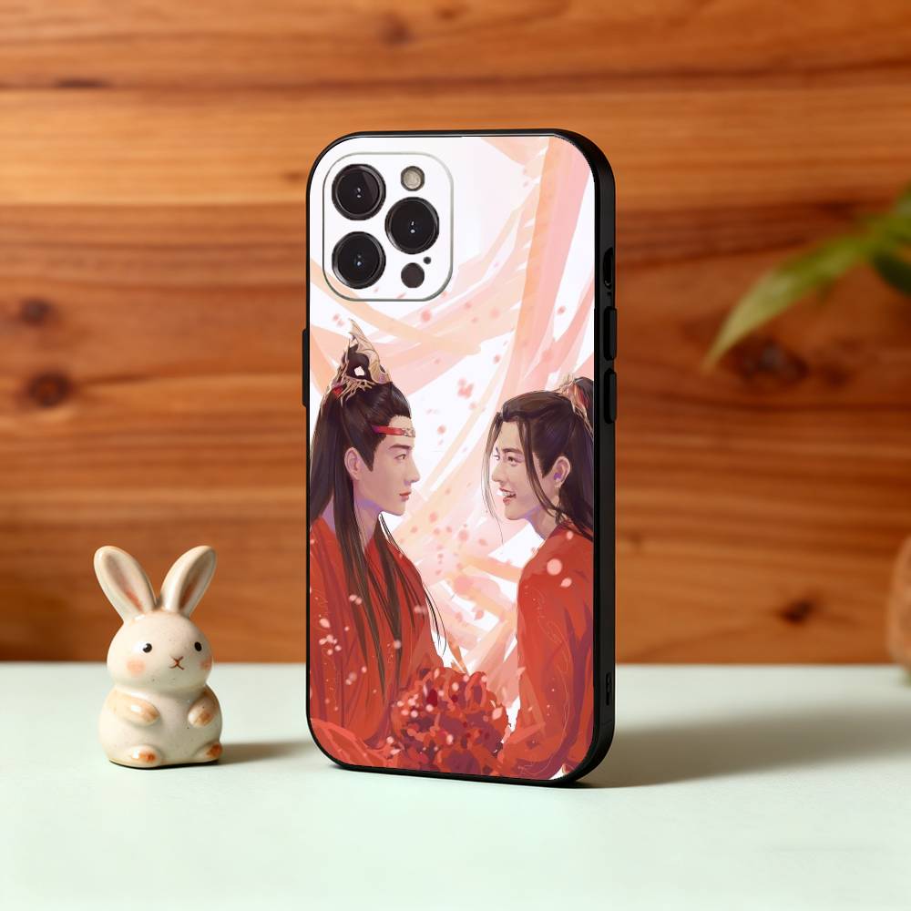 Y-Yibo W-Wang Чехол для телефона The U-Untamed Для iPhone17,16,15,14,13,12Plus,Pro Max,XS,5G Мягкий Силиконовый Черный Чехол
