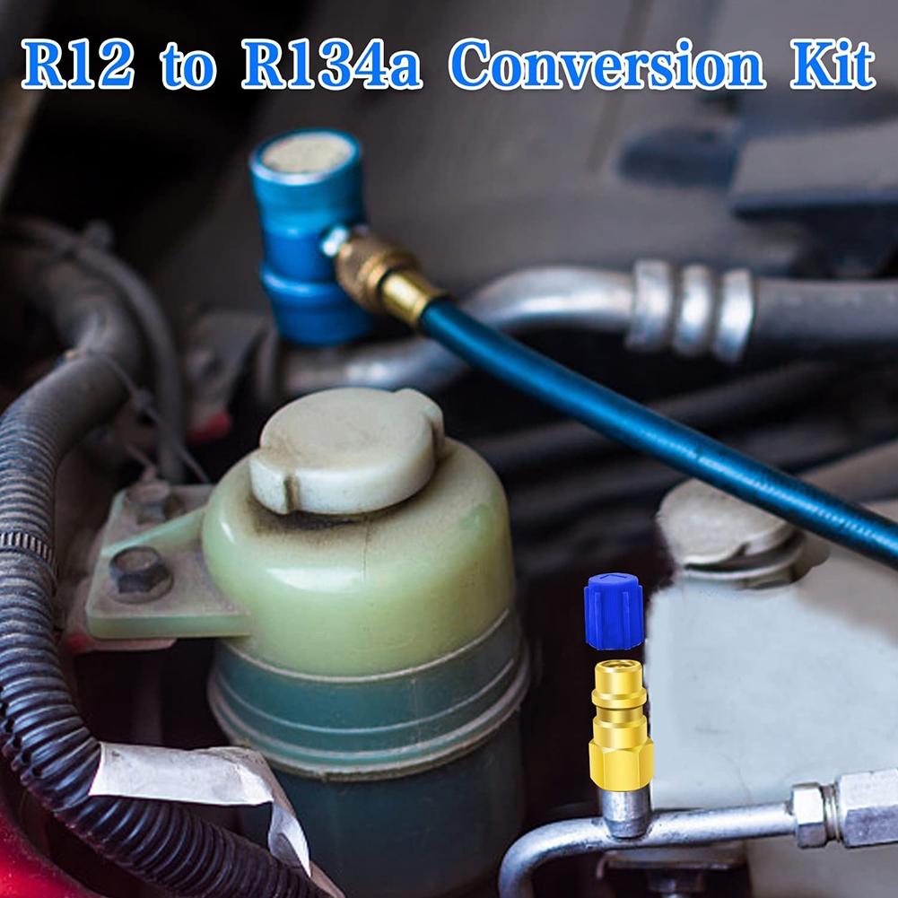 Комплект из 2 шт. сине-красной крышкой для заправочного клапана R12-R134A