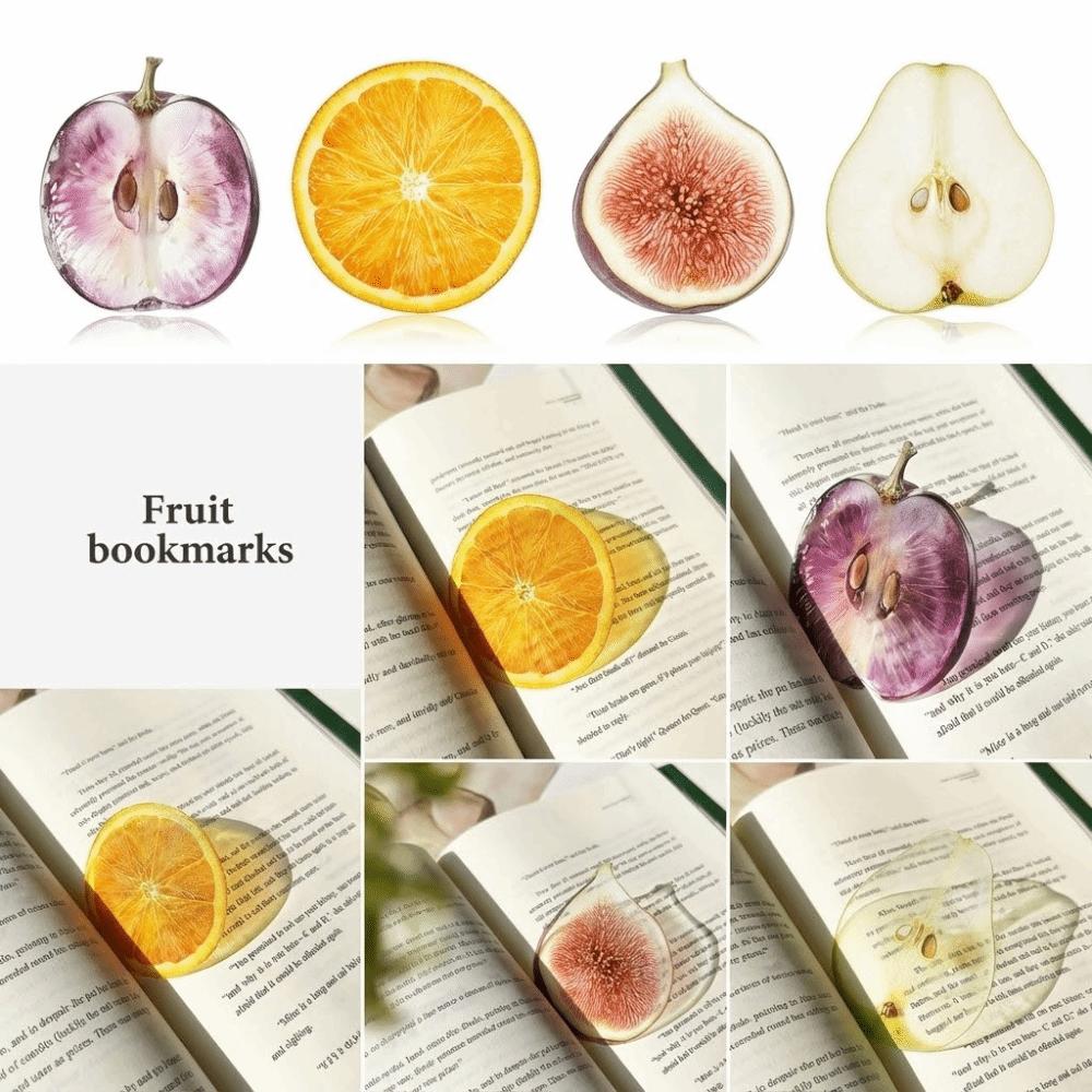 Premium Feeling Reading Mark Transparent Grape Tomato Bookmarks Simulation Bookmark  Student Gift