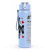 1PC Best Mom Ever Label Slogan Print 750ml Color Plastic Sports Water Bottle Leakproof Flip Straw Lid Suitable for Sports Office Home Use