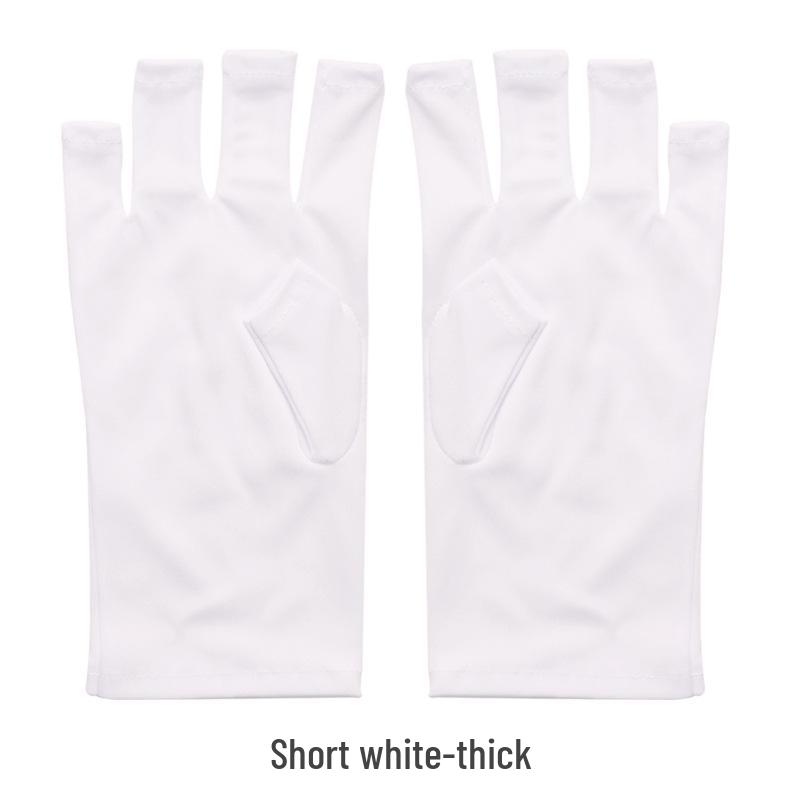 Трансграничные перчатки без пальцев для защиты от УФ-лучей для нейл-арта - Предотвращение потемнения