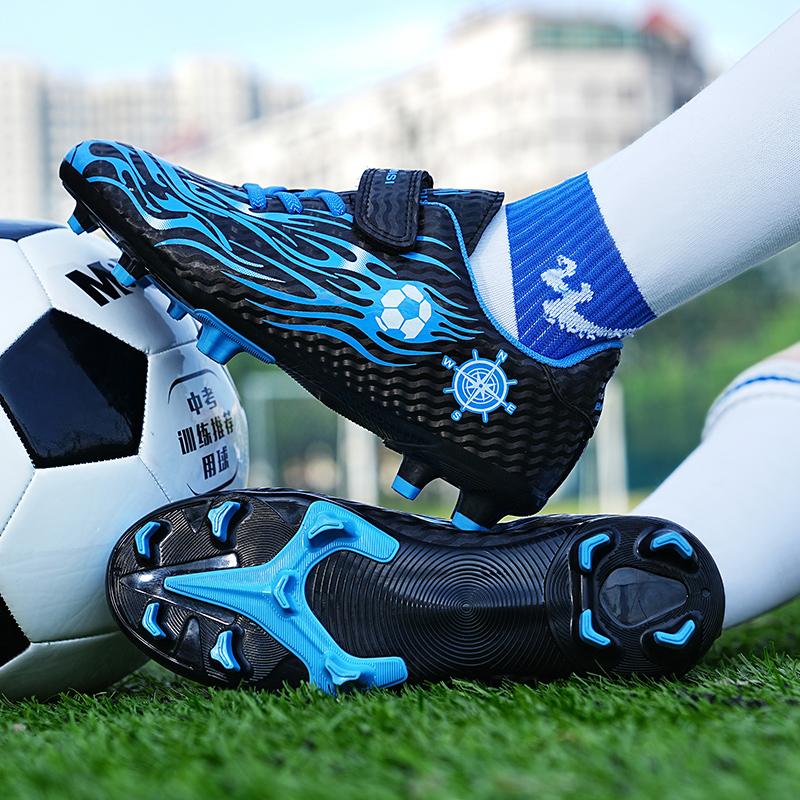 Детские футбольные бутсы 28-39, противоскользящие бутсы из ПВХ TF Merry Stick Botter для мальчиков, футбольные бутсы для соревнований