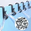 50pcs Multifunctional S-shaped Light String Hook Clip Firm Gutter Hooks Plastic Black/White Elastic Tightening Hooks Christmas