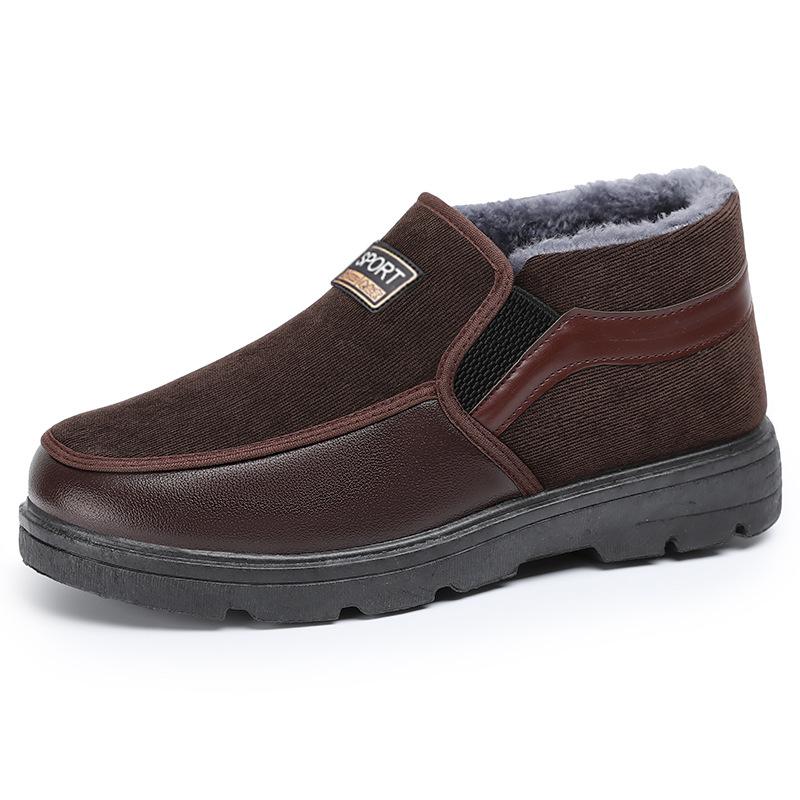 Хлопковая обувь мужская новая зимняя обувь мужская бархатная утолщенная обувь морозостойкая и теплая мужская обувь на толстой подошве удобные хлопковые ботинки