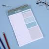Записная книжка To-Do на спирали, защитный чехол из бумаги плотностью 100 г/м2, недатированный блокнот для записей, ежедневник, органайзер для записей