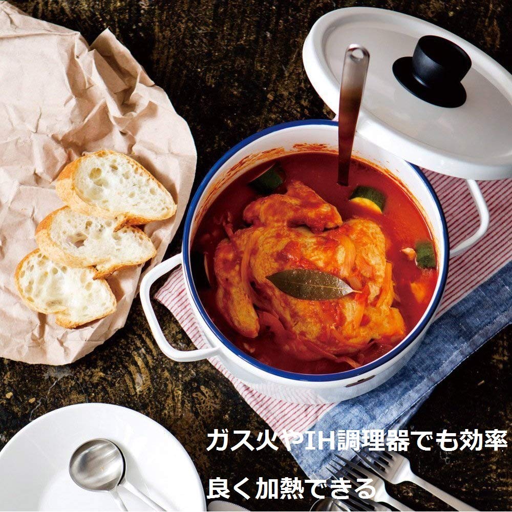 Fuji Enamel Casserole Solid 20cm Red SD-20W R