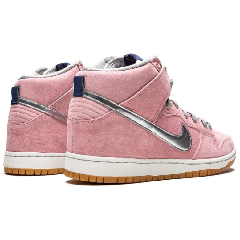 Nike Dunk SB Dunk SB High Повседневные Нескользящие Легкие Высокие Кеды для Скейтборда Мужские Розовые 554673-610