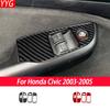 Для Honda Civic 2003-2005 Углеродное волокно Автомобильные аксессуары для интерьера Панель регулировки и подъема Боковые автомобильные наклейки-чехлы