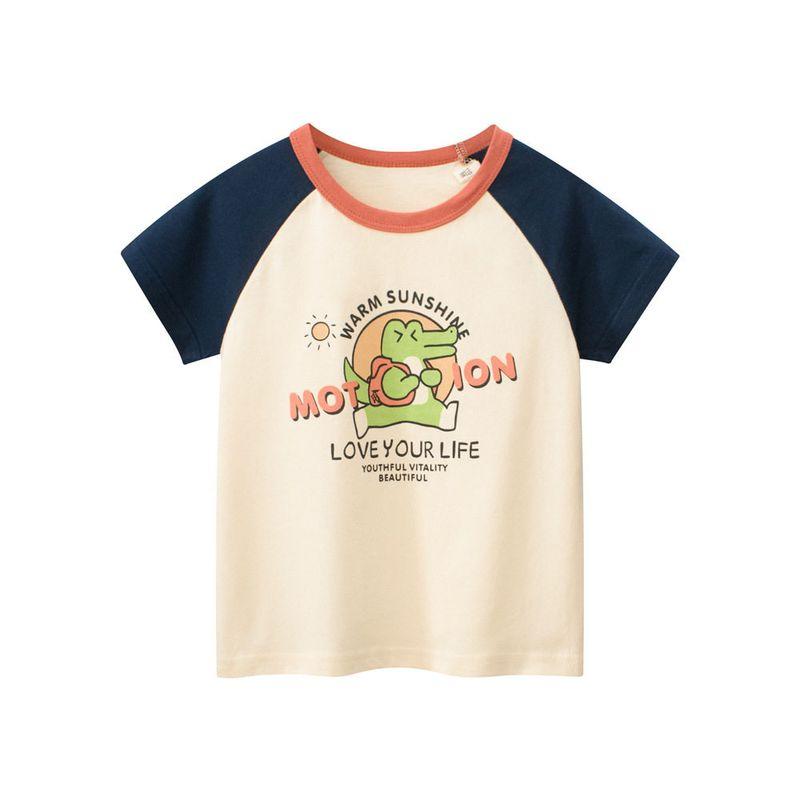 27Home Brand Export Children's Clothing 2026 Summer New Style Children's Pure Cotton Short-Sleeved T-Shirt Cartoon Clothes for Baby Girls