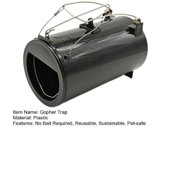 Gopher Trap Rodent Control Tunnel Reusable No Bait Needed Sustainable Mole Trap for Outdoor Farmhouse Rat Elimination