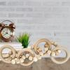Wood Chain Link Decor, Ornament 4-link Supplies Coffee Table Decor Wooden for Farmhouse
