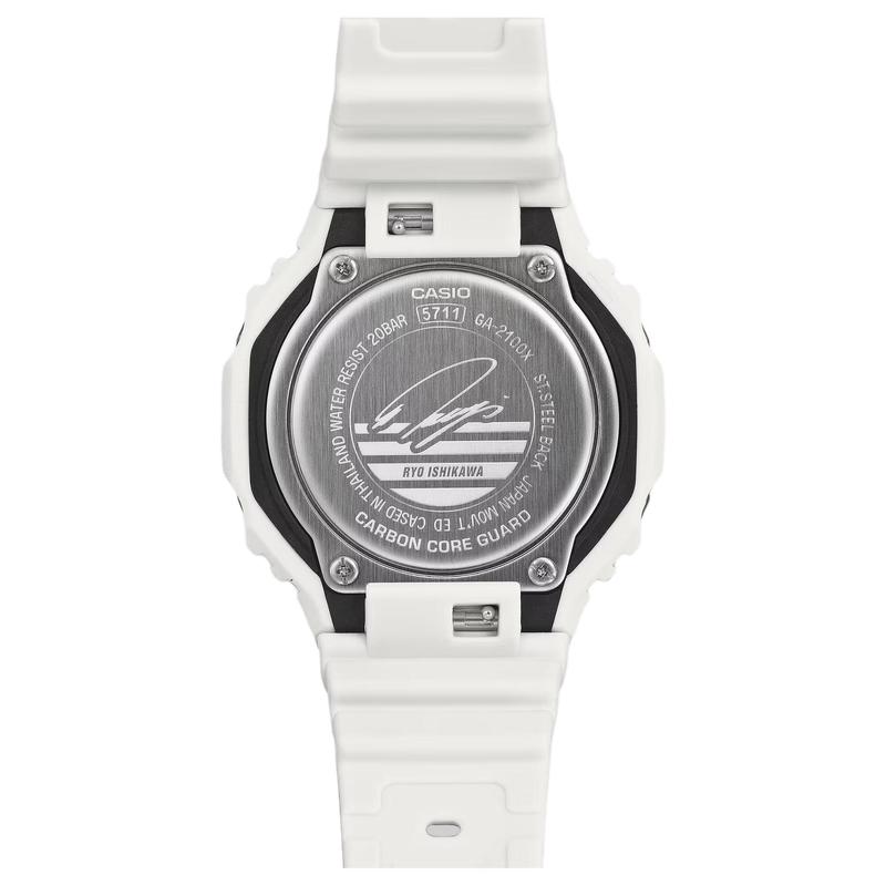 Casio Серия 2100 Водонепроницаемость 200 метров Кварцевые часы с полимерным ремешком Мужские часы Полый циферблат GA-2100RI25-7AJR