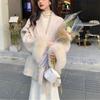 New Autumn and Winter Double-sided Cashmere Coat for Women Fox Fur High-end Cloak Woolen Coat for Women