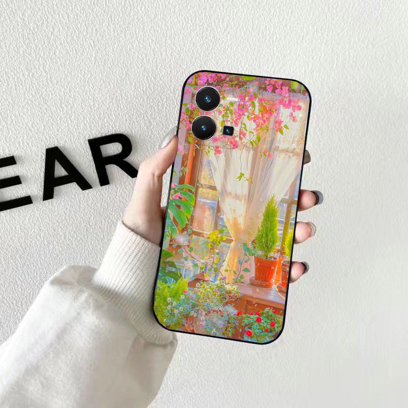 Flowers Garden Phone Case For VIVO Y53S Y33S Y01 Y22S Y31 Y21 Y70 Y21S Y72 V21 V2023 V21E V20 SE iQOO Z8x X100 Pro