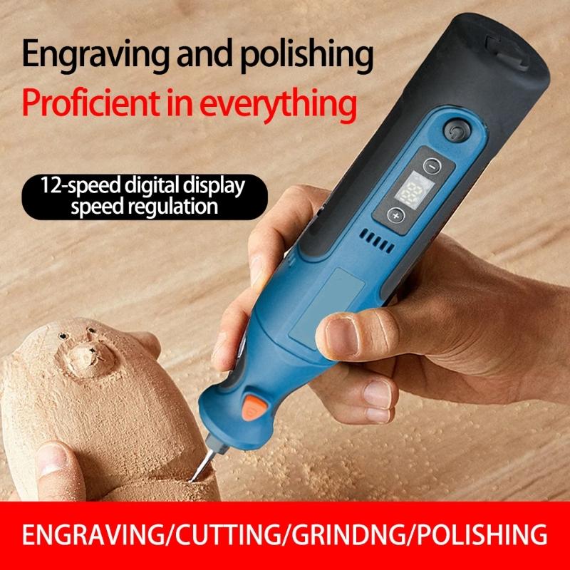 Высокоскоростная аккумуляторная гравировальная машина 30000 об/мин Самая большая для детальной обработки, промышленного использования, прочная конструкция