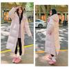 Womens Long Puffer Coat With Hood 50% Duck Down Fill Oversized Warm Winter Jacket Students Daily Wear