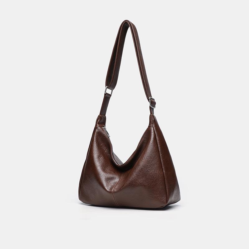 Женская сумка-мессенджер из мягкой кожи в стиле ретро 2025 года — вместительная универсальная сумка-тоут через плечо