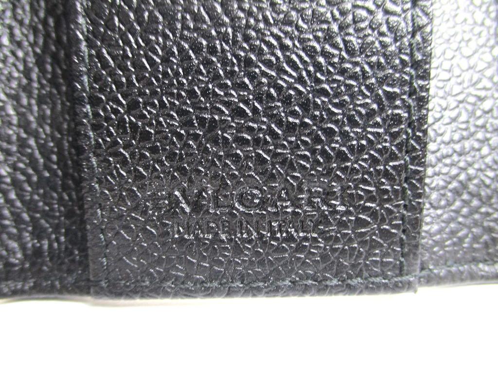 Authentic BVLGARI Mirerige Black Leather 4 Pics Key Cases #a659  Refurbished