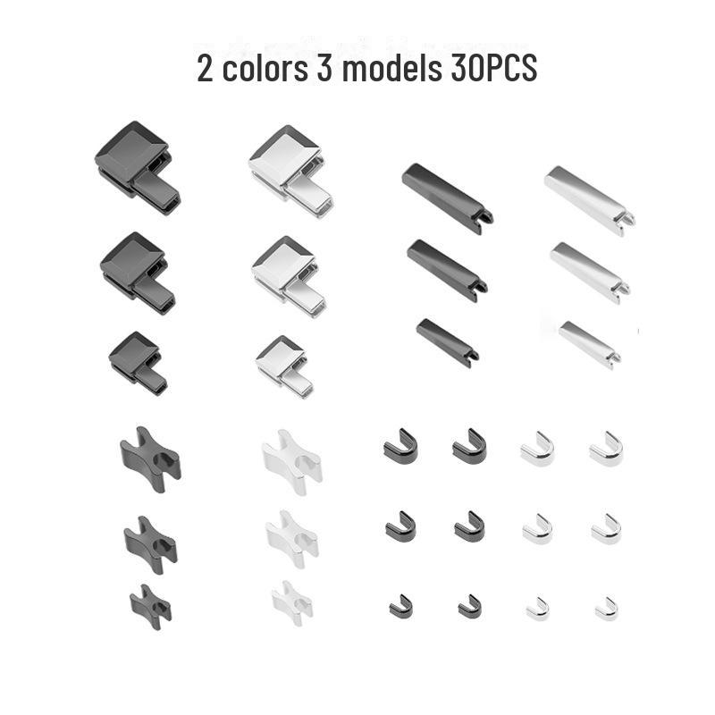 Комплект для ремонта металлической молнии с аксессуарами для двухстороннего открывания