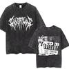 Стирка Винтаж Рэпер Ghostemane Графический Принт Футболка Мужская Женская Хип-Хоп Рэп Рок Трэп Металл Готика Оверсайз Футболка Уличная Одежда