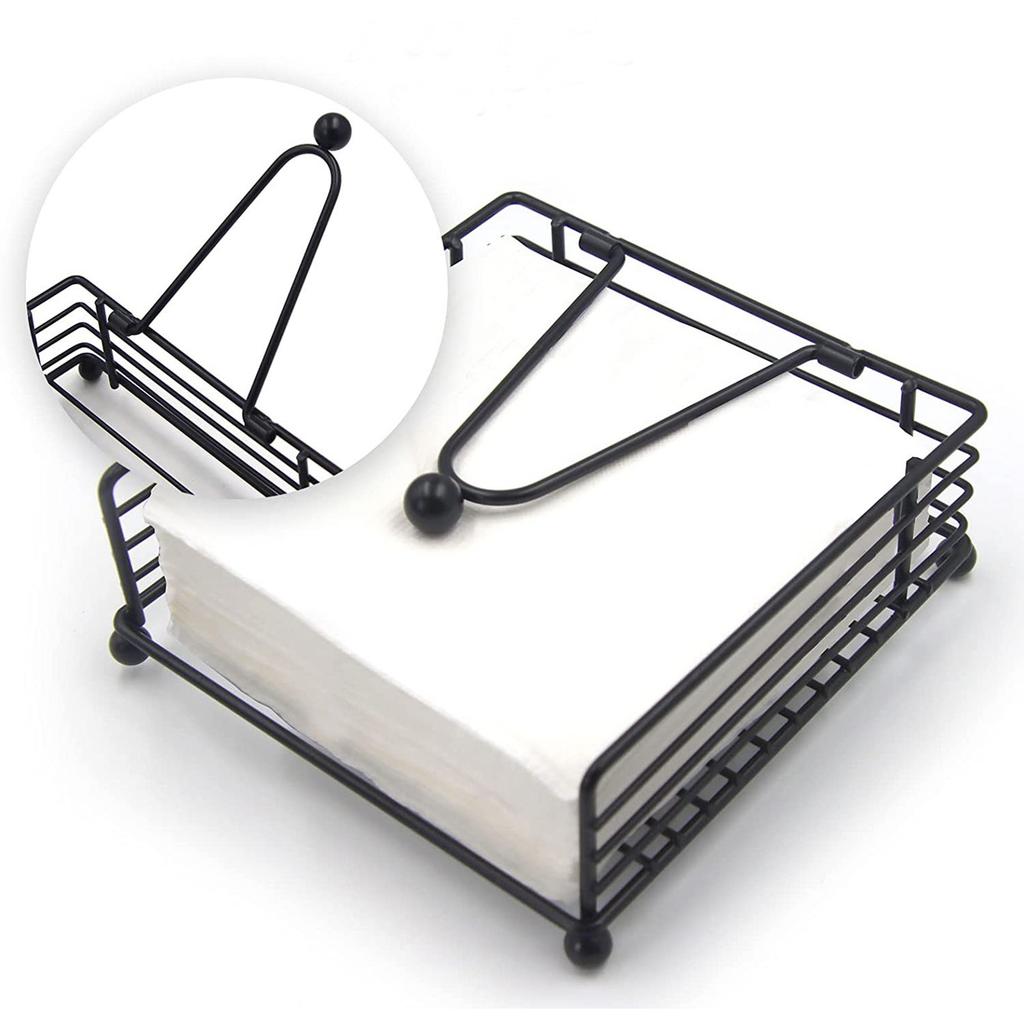 Плоский держатель для салфеток, металлический кухонный держатель для салфеток с утяжеленным натяжным рычагом, диспенсер для салфеток в деревенском стиле для столешницы, стола