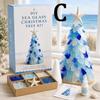 Pebble Stones Sea Glass Tree Kit 3D Design Christmas Craft Set Sea Glass Craft Set  Home Decor