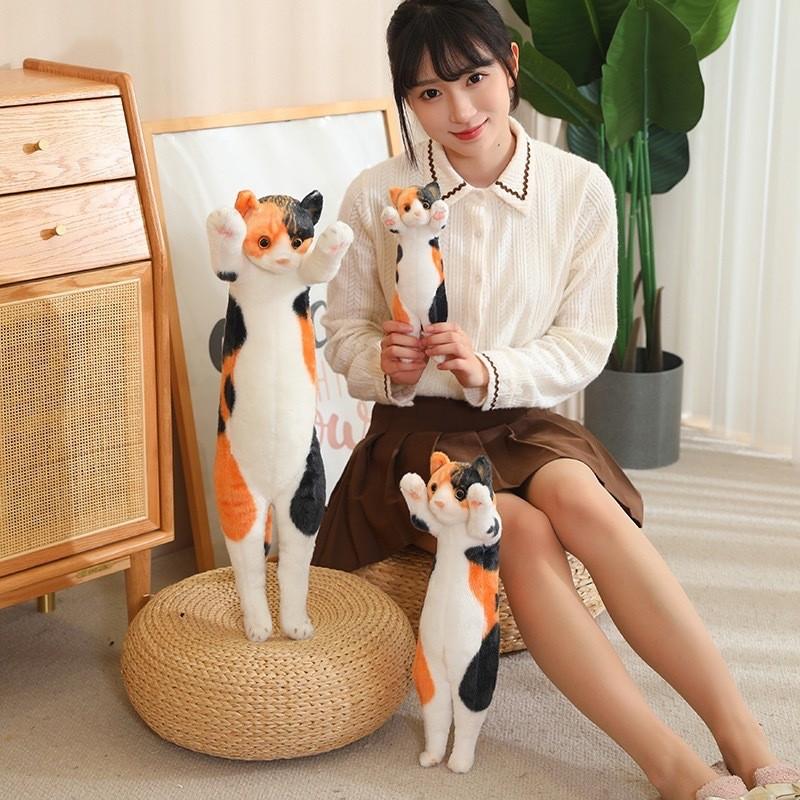 Posture Standing Cute Cat Plush Toy Pp Cotton Girls Gift Kids Room Decor