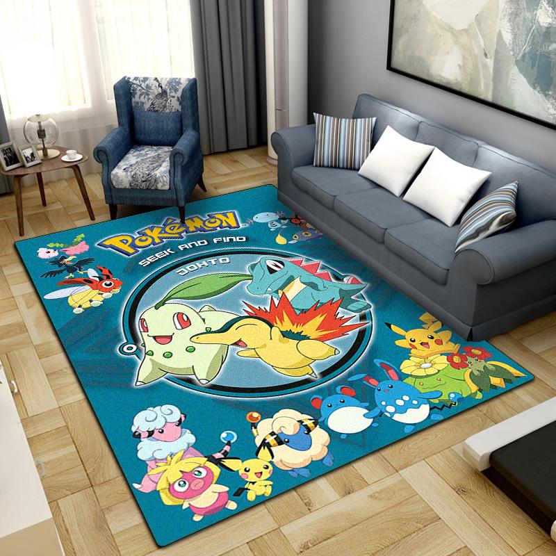 Pokemon Anime Area Carpet for Living Room Bedroom Home Decor Cool Movie Mat Floor Mat -LXR35