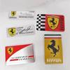 Алюминиевая автомобильная наклейка для логотипа Ferrari Команды SJ Scuderia Наклейка-чехол Значок Автомобильные наклейки Принадлежности Замена Декаль для стайлинга автомобиля