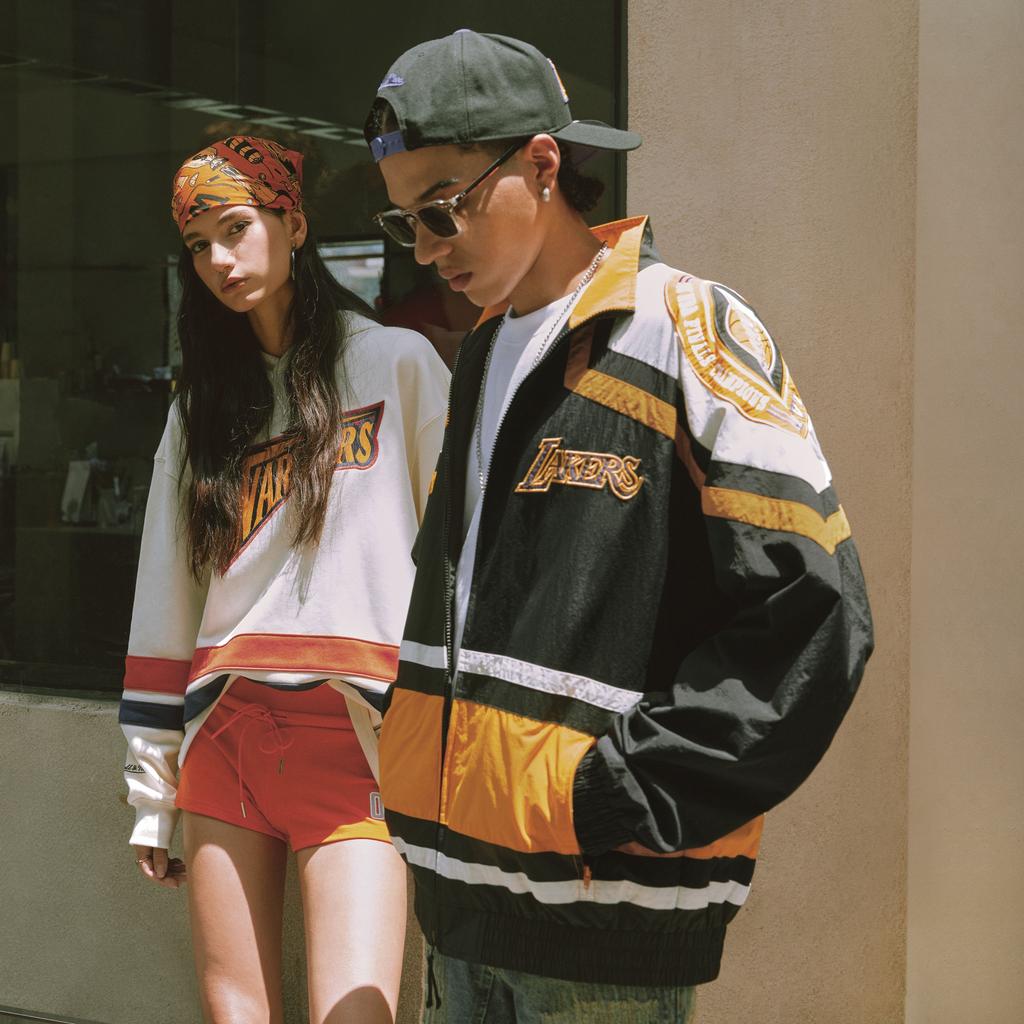 Mitchell Ness x NBA Jacket Unisex JK11200-LALBLCK