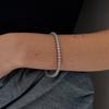 [Ost] [Puremond] Simulant Diamond 4mm Silver Tennis Bracelet (S) Otb122802Dww