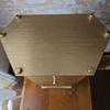 Used SEIKO Table Clock Quartz Gold Color Desk Clock