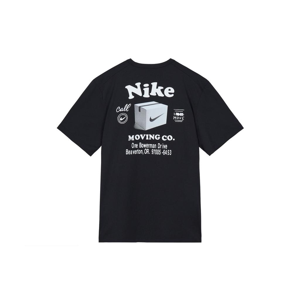 Nike T Shirts Men's Black Crew Neck Moderate Straight Fit DX0907-010