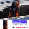Predator Car Stickers Car B-pillar Decal Waterproof Stickers Auto Center Pillar Sticker Cover Scratches Vehicle Decor Accessorie