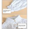 Solid Fake Collar Ruffles Classic Women Cotton Lace Diamond