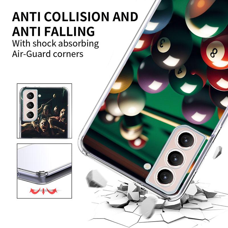 Billiards Table Party Poster Phone Case for Samsung A16 A17 A26 A36 A56 A57 A55 A54 A37 A15 A25 A35 A14 A24 A34 Galaxy Note 20 1