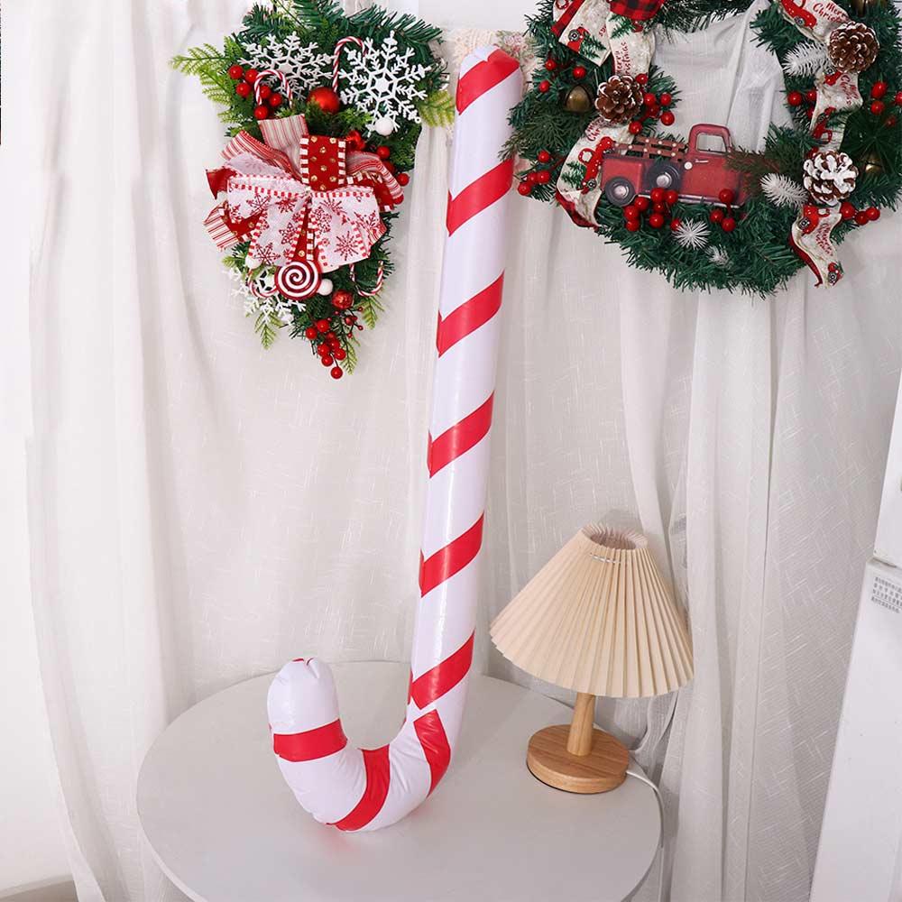 90cm Indoor Outdoor New Year Party Balloons Party Favors Christmas Supplies Candy Cane Stick