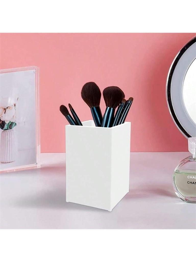 Черная/белая косметическая коробка для макияжа, акриловая кисточка для макияжа, ящик для хранения инструментов, чехол, картридж большой емкости, практичное хранение кистей