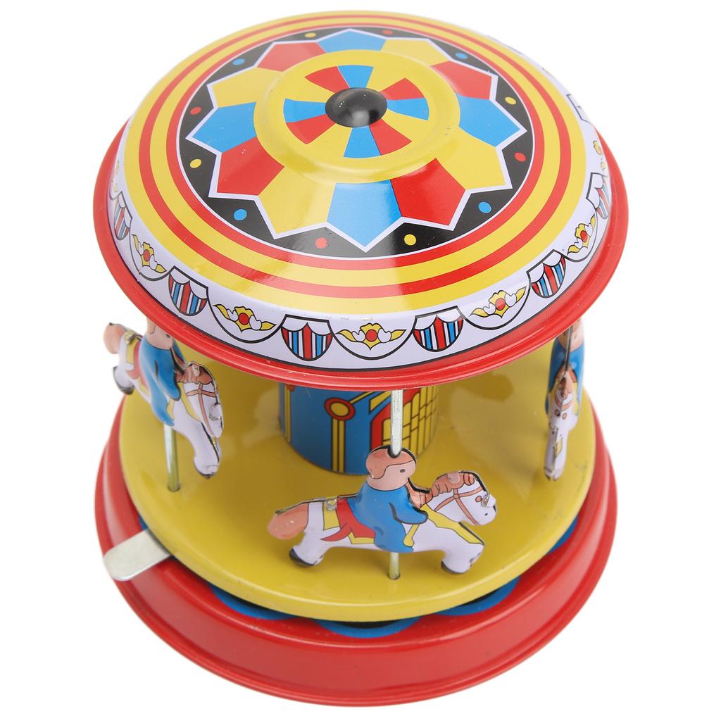 Carousel Horse Wind Up Toys Retro Handmade Interesting Rotating Carousel Horse Clockwork Toys for