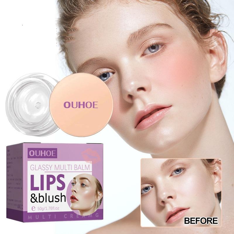 Moisturizing Lipstick Double As Blush, Multi-purpose Lip and Cheek Cream Long-lasting Waterproof Non-fading