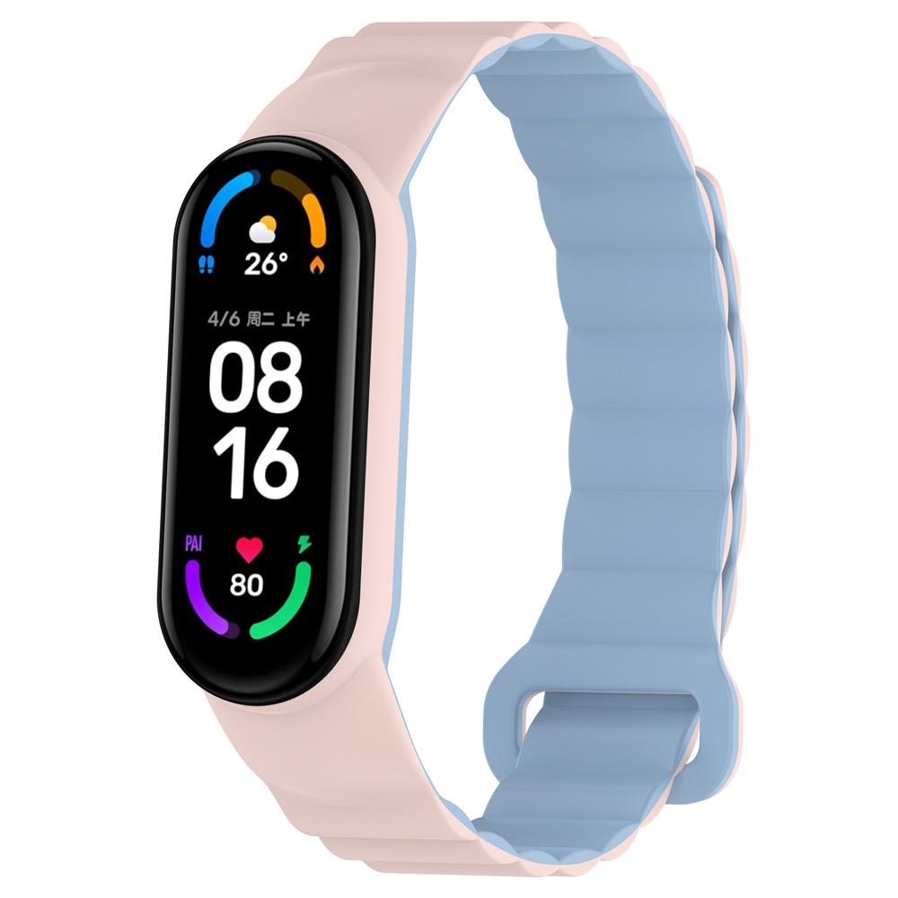 Магнитный браслет для Mi Band 7, ремешок, аксессуары, спортивные силиконовые резиновые умные часы, ремень Correa, ремешок Xiaomi MiBand 4, 6, 5