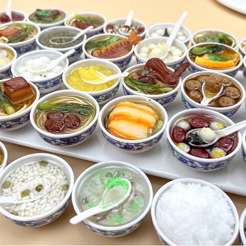 Pretend Play Toy Kitchen Kids Toys Dollhouse MIniature Kitchen Accessories Toy Doll House Food